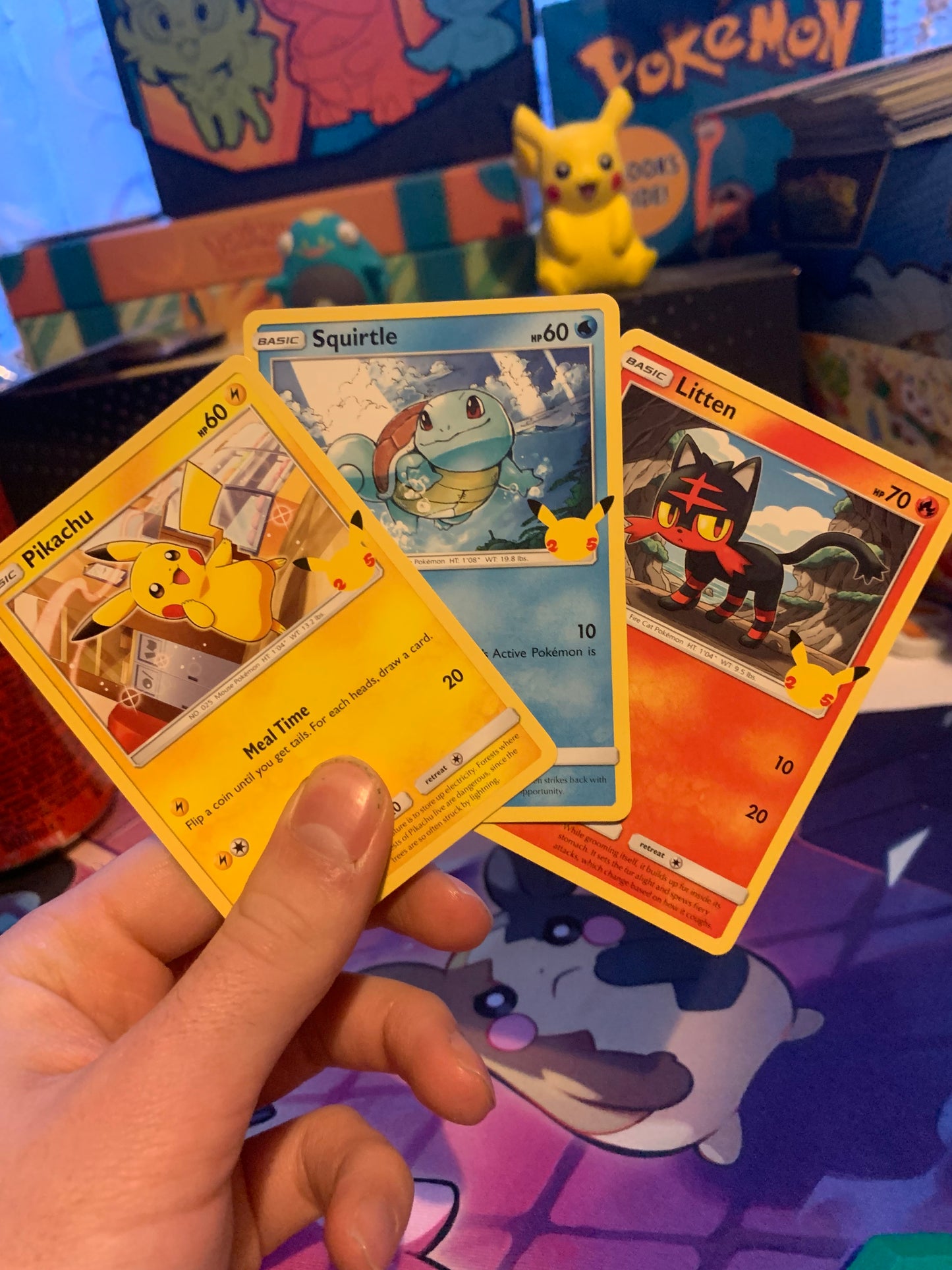 McDonald’s 3 card set 2021 (pikachu, litten, squirtle)